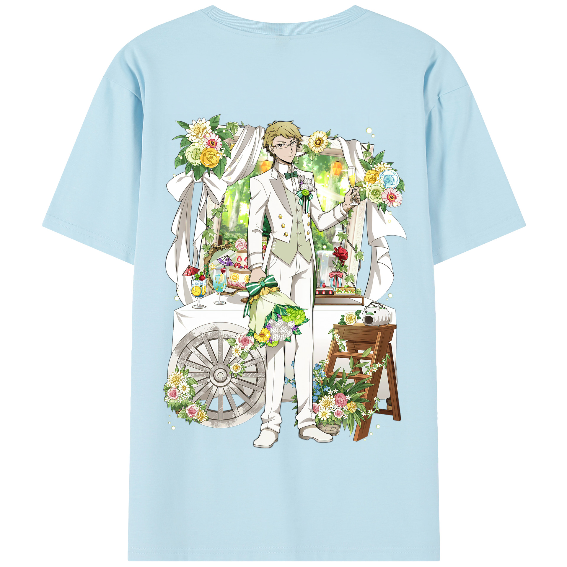 （画像用） 文豪ストレイドッグス Bungo Stray Dogs 綿100％半袖Tシャツ（背面プリント）